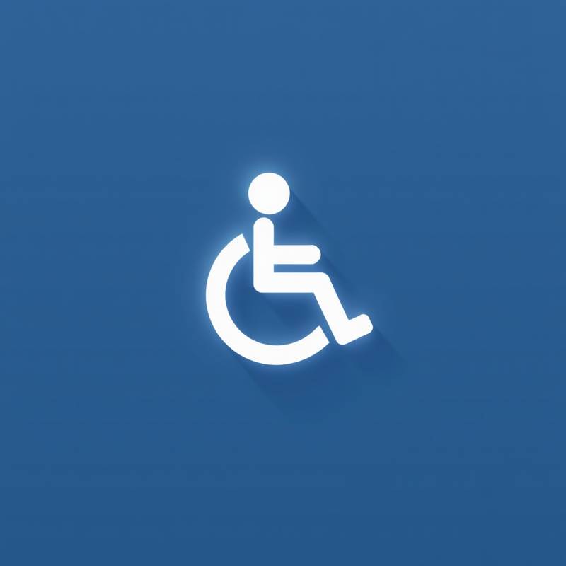 Het toegankelijkheid icoon, een gestileerde persoon.